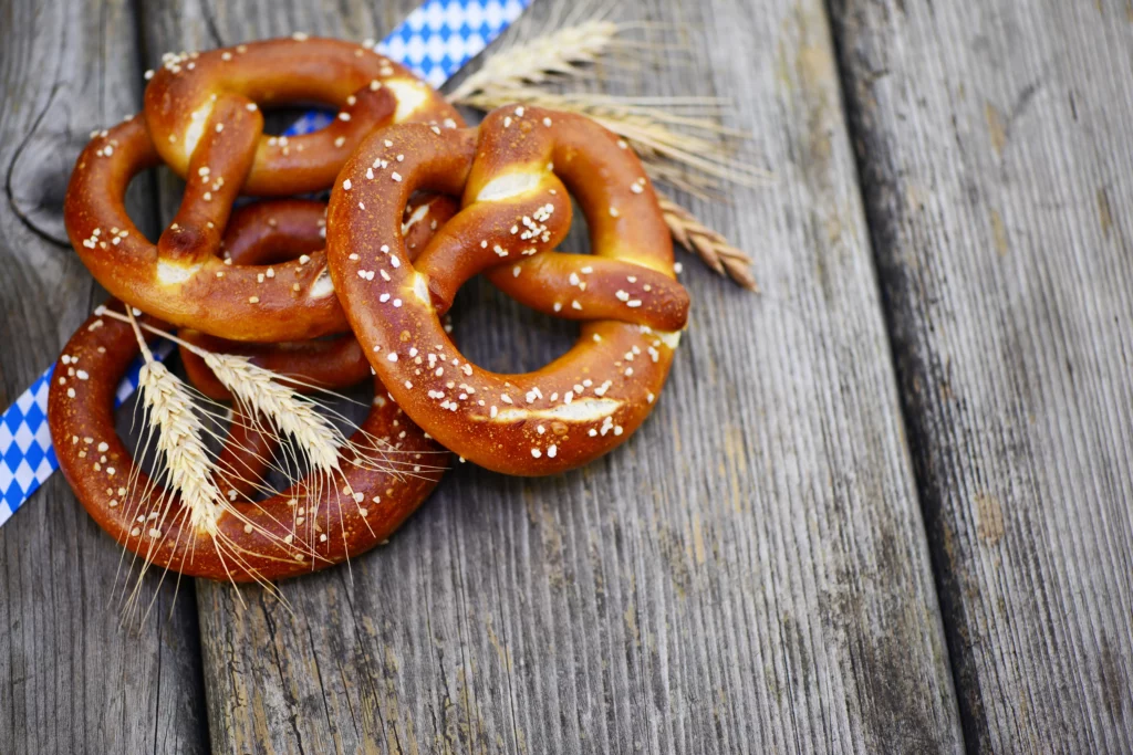 pretzels on table