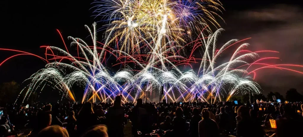 flammende sterne fireworks panorama