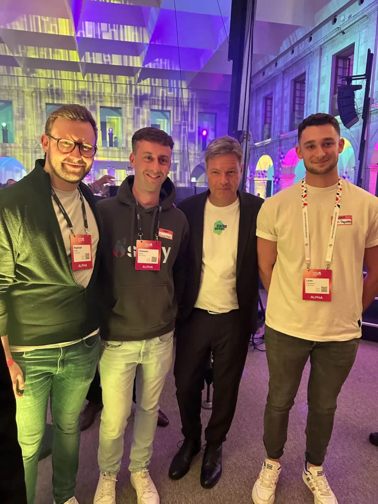 sizzly founders & Robert Habeck at websummit