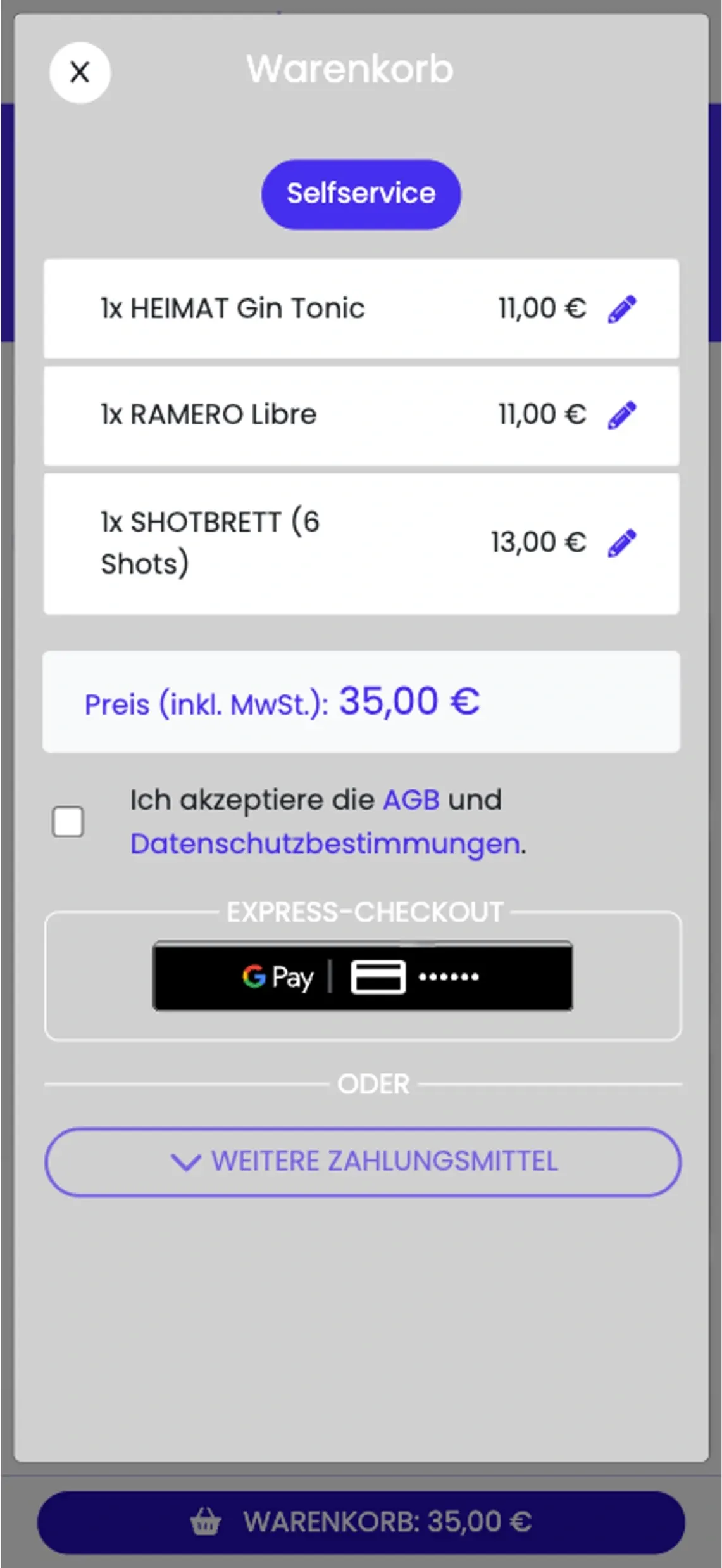 Device Frame Inhalt